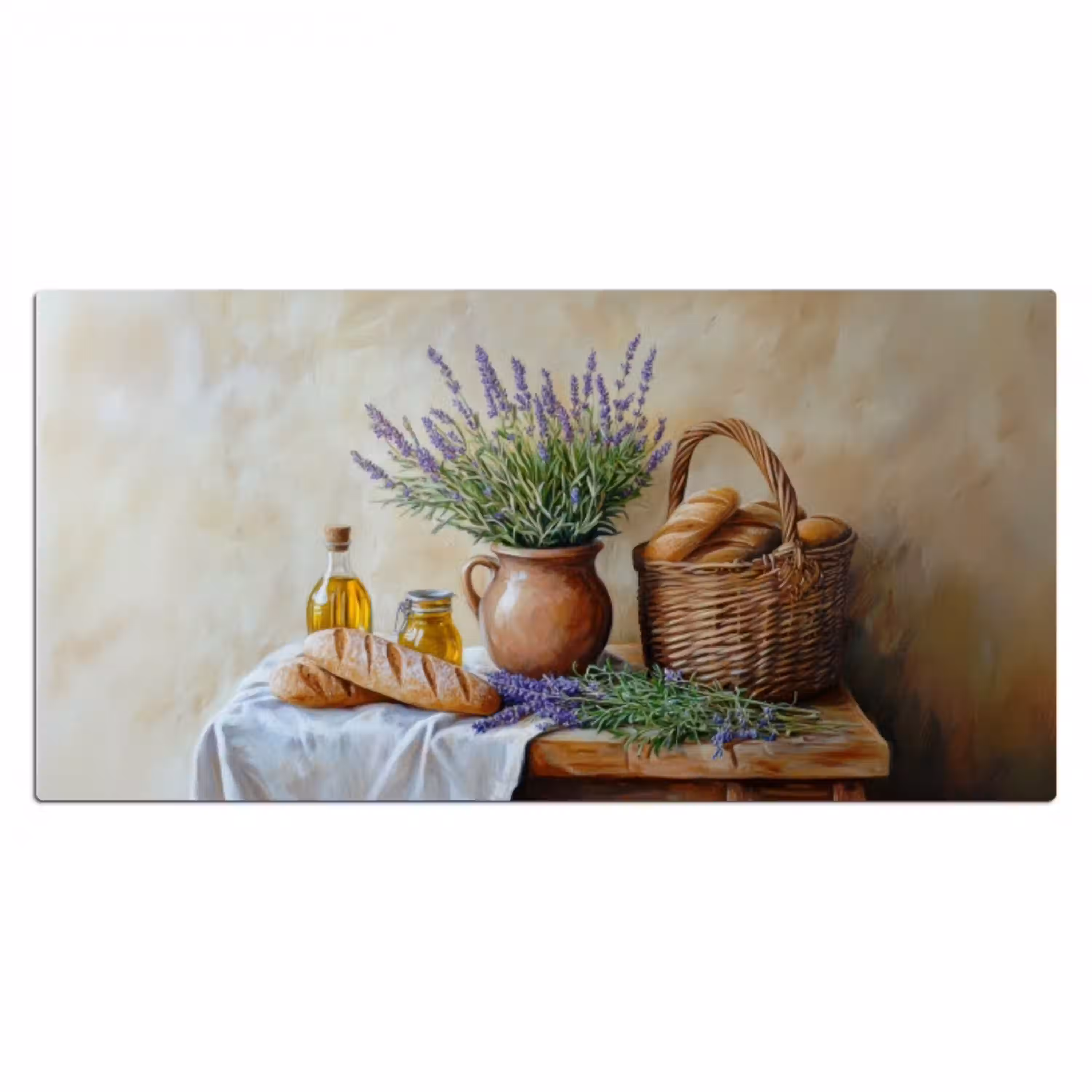 Lavendel - Brood - Stilleven Muismat XXL klein -3d_leeg