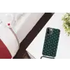 Plusjes patroon - Groen - Wit - Print Hoesje iPhone 12 Pro met koord klein -kamer