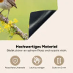 Vogel - Tak - Natuur - Kleurrijk Inductie beschemer met haakjes klein -ky-onderkant-de