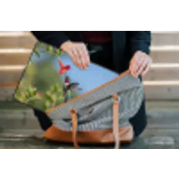 Kolibrie - Bloem - Natuur - Groen laptophoes neopreen klein -tas