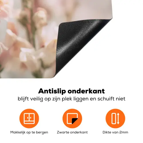 Bloem - Leeuwenbek - Roze - Stengel Inductie beschermer vinyl 3mm klein -zzzzzzz-td-onderkant