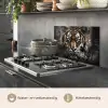 Tijger - Dieren - Portret - Luxe - Zwart keuken achterwand spatscherm klein -usp_NL