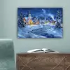Winteravond - Kerstdorp - Donker canvas 2cm klein -sfeer4