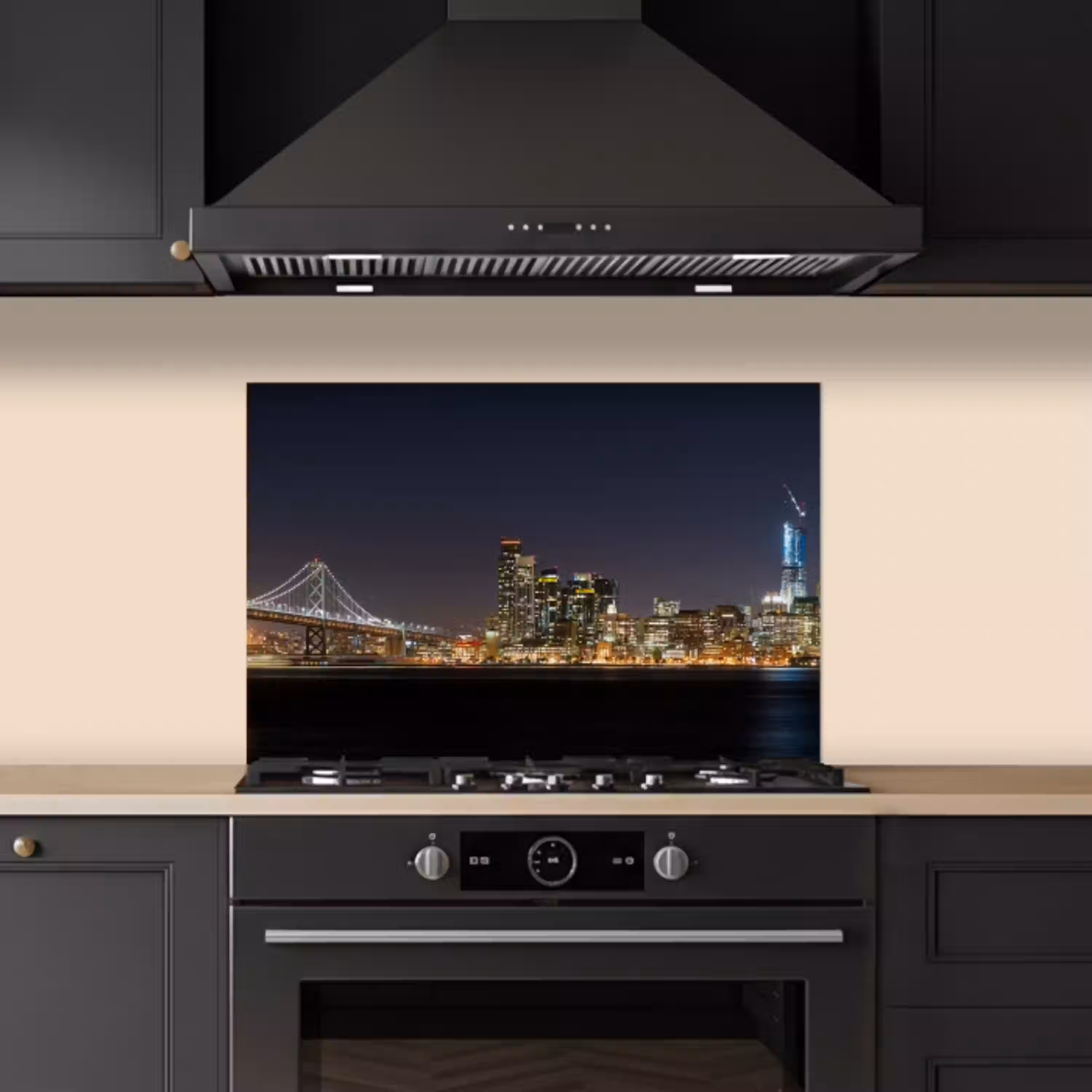 Verlichting - Hemel - Wolkenkrabbers - Skyline keuken achterwand spatscherm klein -sfeer1