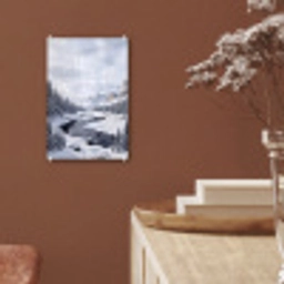 Sneeuwlandschap - Bergen - Rivier - Winter plexiglas 5mm klein -sfeer5