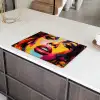 Vrouw - Gezicht - Kleurrijk Inductie beschermer vinyl 3mm klein -sfeer8