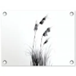 Minimalistisch - Stelen - Wit tuinposter los doek klein -3d