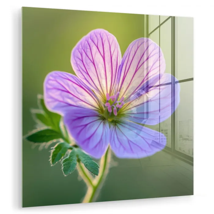 Bloem - Close up - Paars plexiglas 5mm klein -zzzproduct_nieuw