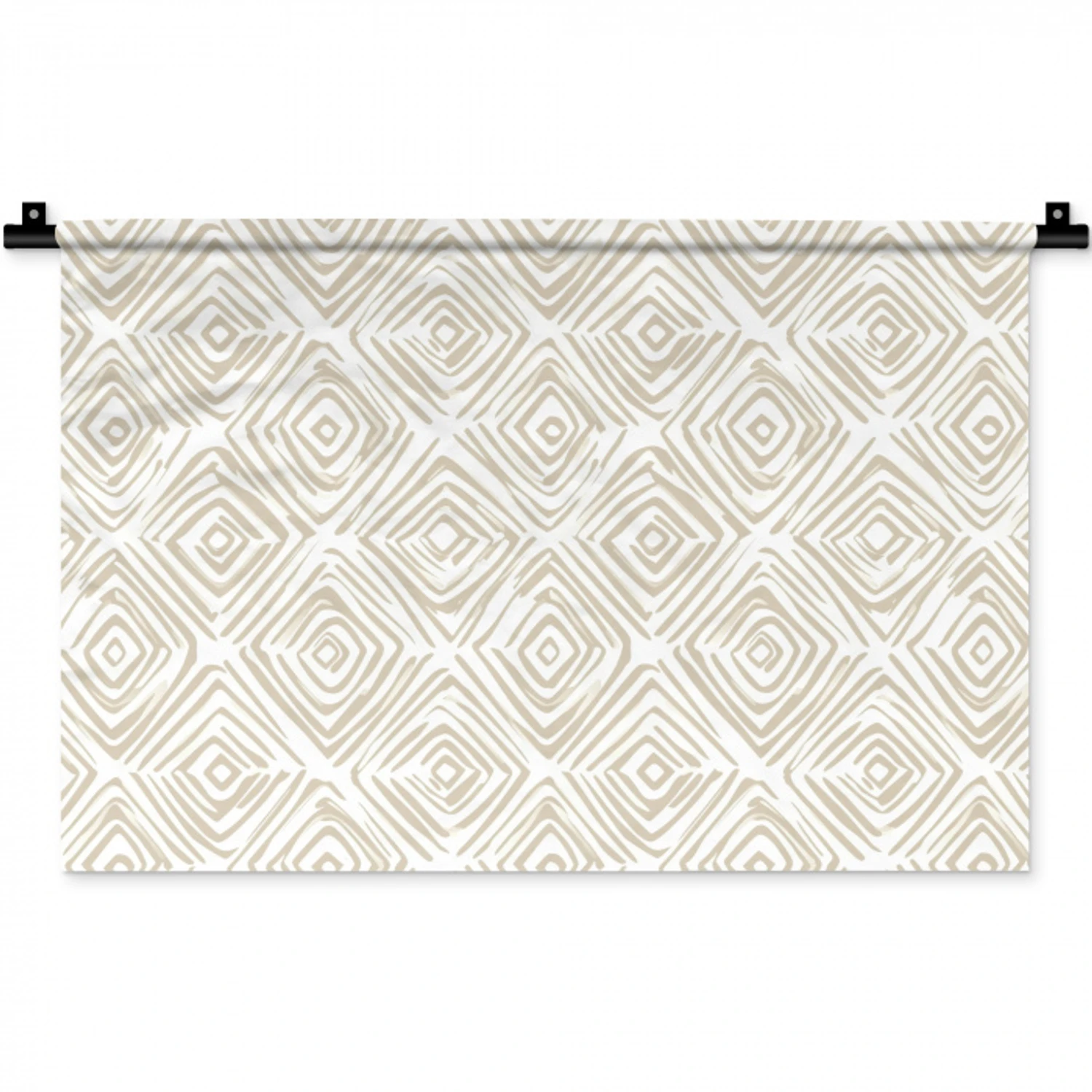 Abstract - Ruit - Beige Wandkleed katoen klein 269 -zz3d
