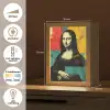 Vrouw - Kleurvlakken - Klassieke schilderkunst Light Box met kabel (Tafellamp) klein -USP_NL