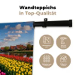 Tulpen - Holland - Molen - Kleurrijk Wandkleed katoen klein -tsfeer2_DE