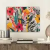 Bloemen - Bladeren - Abstract - Kleurrijk PET vilt klein -sfeer1