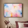 Aquarel - Pastel - Abstract - Kunst Textielframe zwart klein -sfeer1
