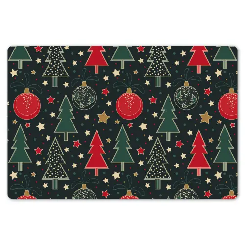 Illustratie - Kerst - Sterren - Groen Placemat vinyl groot 368 -zzsfeer1_Kitchenyeah-website