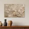 Beige - Bloesem - Modern Canvas - Meerluiken 3 luik klein -sfeer3