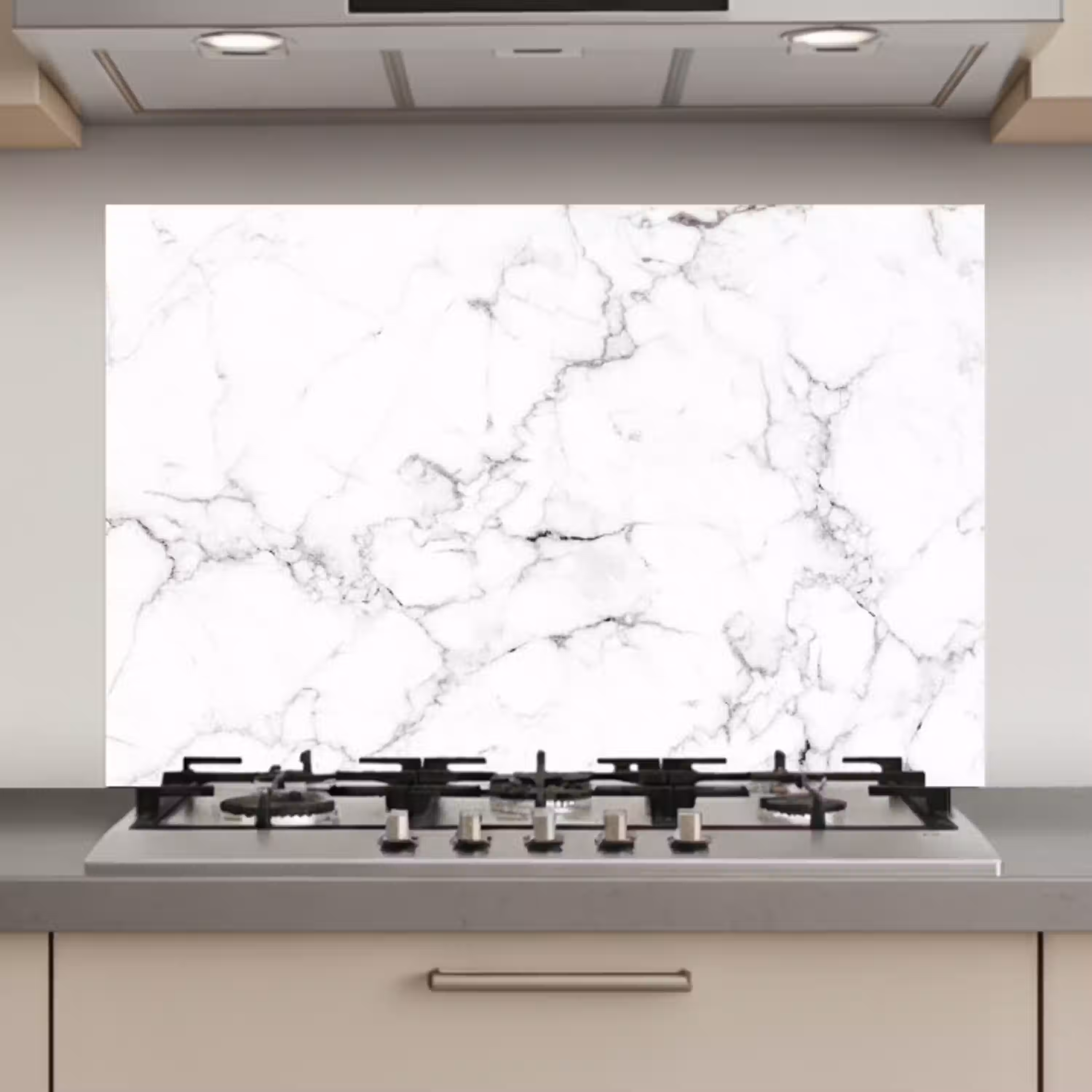 Marmer - Wit - Grijs - Luxe - Marmerlook - Structuur keuken achterwand spatscherm klein -3d_website