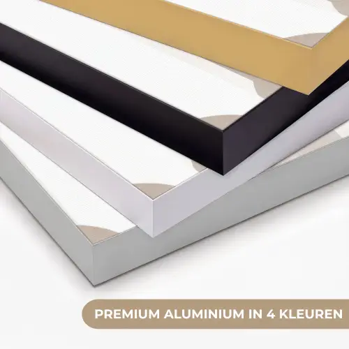 Abstracte bogen - Modern - Beige Textielframe zwart klein -USP_kleurenNL