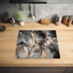 Geologisch Goud op Marmer Inductie beschermer vinyl 3mm middel -sfeer5