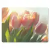 Tulpen - Roze - Zonnestralen muismat rubber klein -3d