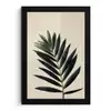 Palmblad - Donkere bladen - Subtiel fotolijst zwart zonder passe partout klein -3d