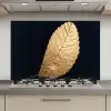 Goud - Bladeren - Zwart - Planten - Luxe - Natuur keuken achterwand spatscherm klein -3d_website