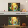 Giraf - Olifant - Bloemen - Jungle Light Box met batterij (Wandlamp kind) middel -sfeer3_kind