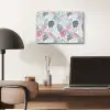 Bladeren - Jungle - Pastel - Tropisch aluminium wit klein -sfeer5