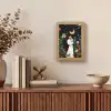 Moeder - Kind - Kleurrijk - Bloemen Light Box met kabel (Tafellamp) klein -sfeer2