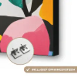Stippen - Vormen - Modern - Kleuren Textielframe zwart klein -USP_ophangsysteemNL