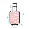 Roze met regenboog patroon Kinderkoffer - Zwart klein -productfoto_formaten