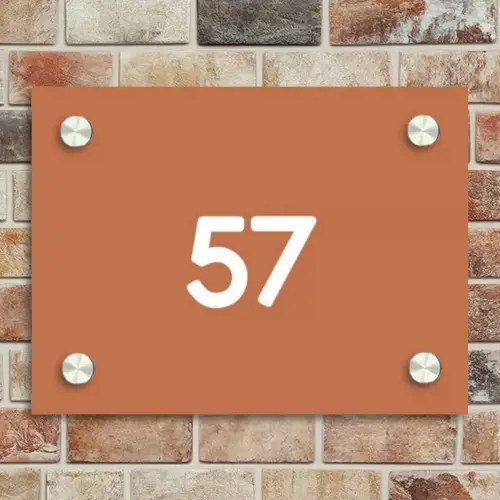 Terracotta - Traditioneel Naambord Rechthoek middel -sfeer3
