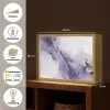 Paars - Modern - Marmer - Abstract Light Box met batterij (Wandlamp) middel -USP_websiteoverzichtNL