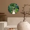 Jungle - Palmboom - Brug - Natuur - Planten Wandcirkel kunststof plaat 5mm dik klein -sfeer1