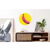 Banaan - Grafisch - Geel Wandcirkel aluminium klein -kantoor