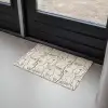 Beige - Gezicht - Lijnen - Bruin Deurmat klein 898 -sfeer2