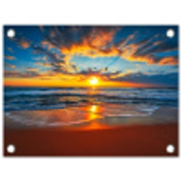 Vurige Zonsopgang aan Zee tuinposter los doek klein -3d