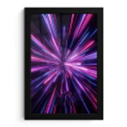 Lichtsnelheid - Ruimte - Roze - Paars fotolijst zwart zonder passe partout klein -3d