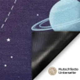 Planetenstelsel - Ruimte - Illustratie Deurmat klein -antislip_DE