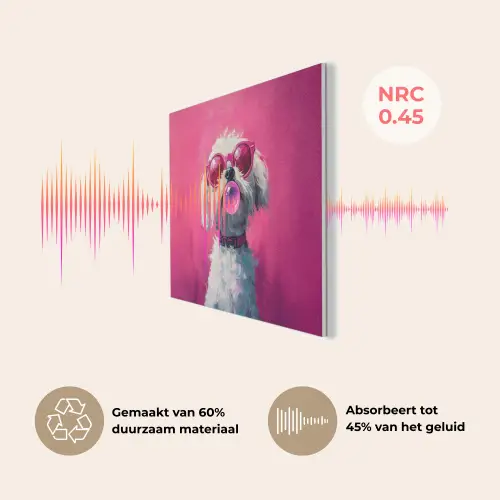 Pink - Hond - Bubbel PET vilt klein -USP_NL