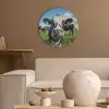 Koe - Tong - Weide Akoestische PET Vilt - Rond klein -sfeer1