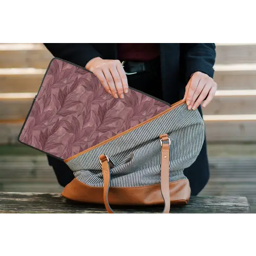 Bladeren - Patroon - Paars laptophoes neopreen klein 279 -tas