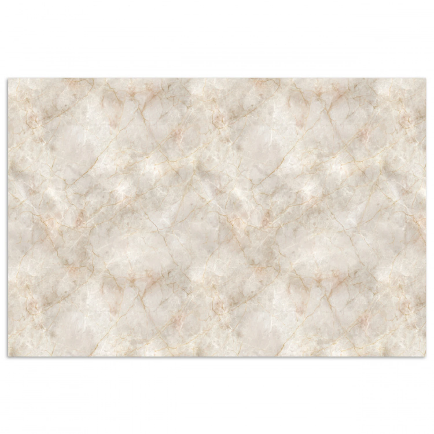 Lichtbeige - Goudbruine Nerven - Marmer poster papier klein 62 -3d