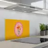Lelie - Oranje - Lijst - Ovaal keuken achterwand spatscherm klein -3d_schuin