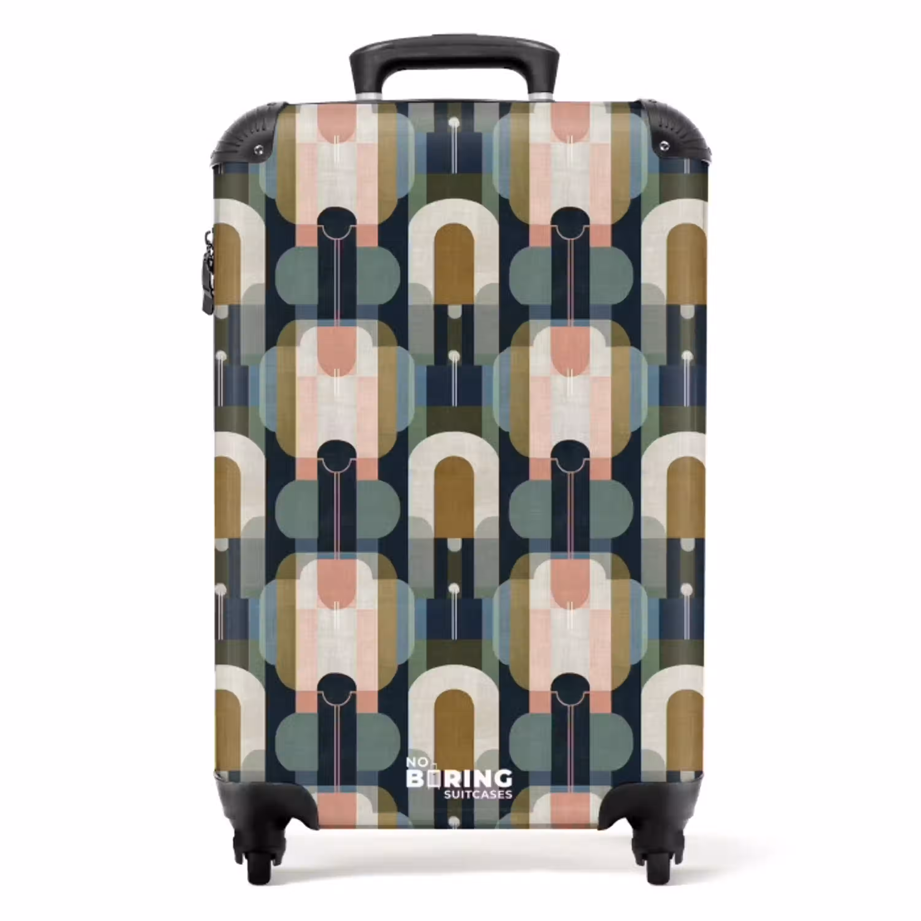 Geografisch - Modern - Kleurrijk NBS - Handbagage koffer - Volwassenen Unisex middel -productfoto_recht