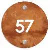 Roest - Traditioneel Naambord Rond klein -3d