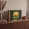 Poort - Planten - Zonsondergang Light Box met batterij (Wandlamp) middel -sfeer2