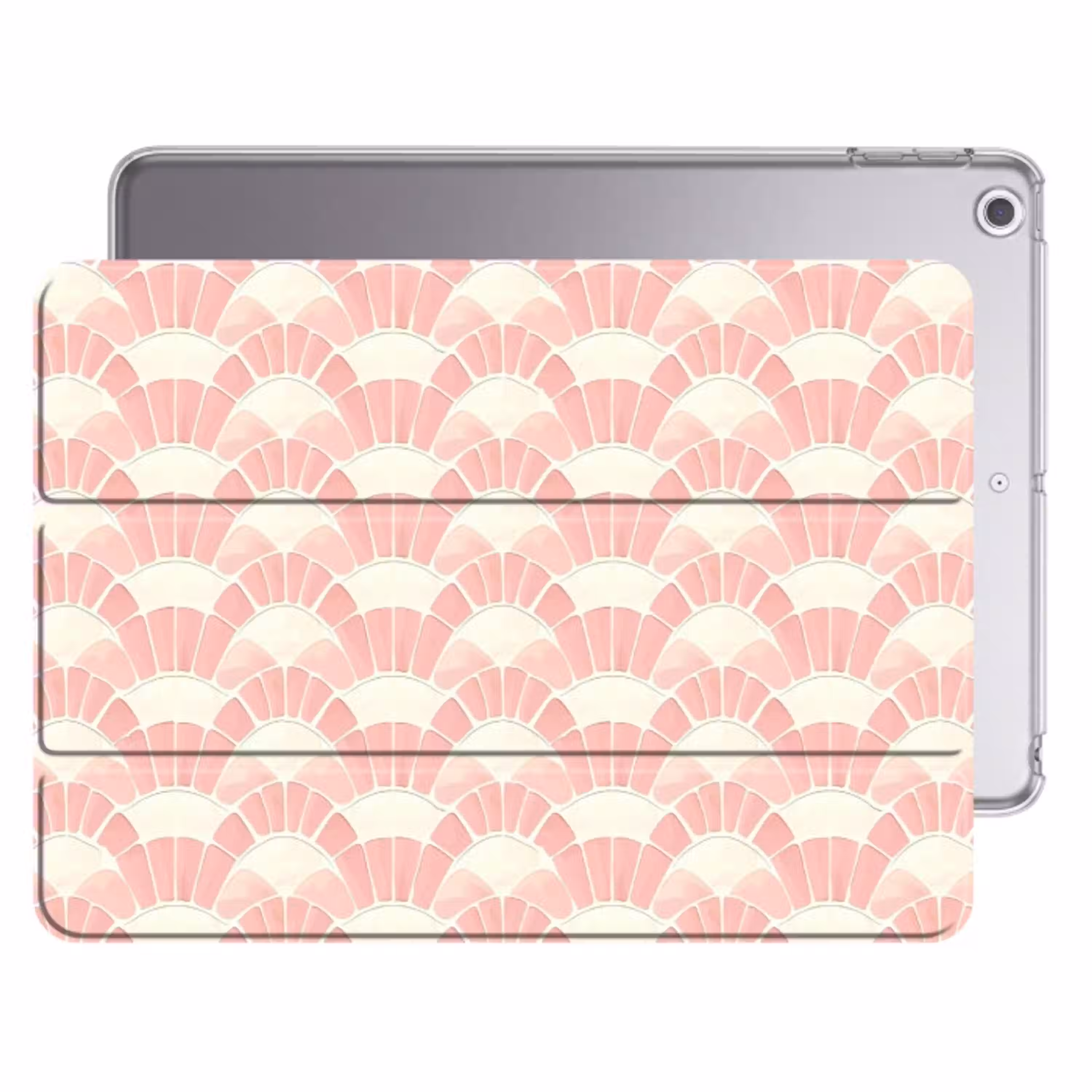 Roze - Waaiers - Mozaïek - Patroon Apple iPad 2017 middel 1172 -threedimensional_3d_global