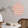 Strepen - Rood - Wit - Patroon Wandcirkel behangsticker klein 186 -sfeer3