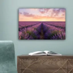 Landschap - Lavendelveld - Paars canvas 2cm klein -sfeer4