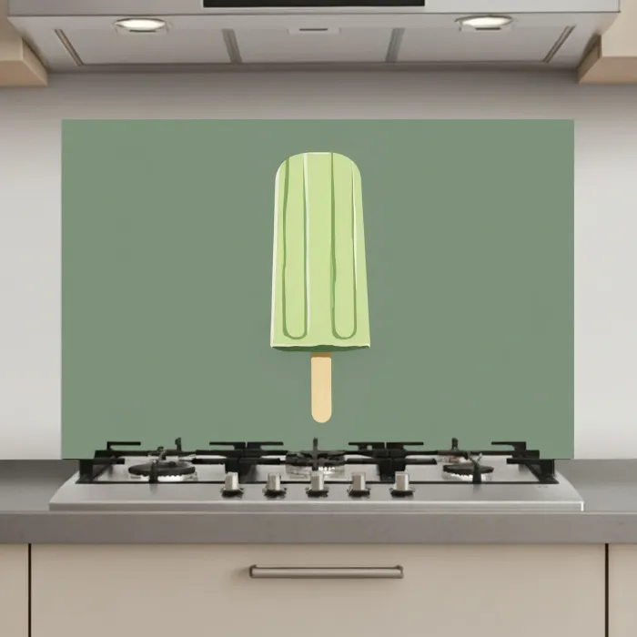 Groen - Waterijsje - Stokje - Illustratie keuken achterwand spatscherm klein -3d_website